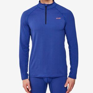 Kombi Red Heat Active Zip Top Blue Stripe